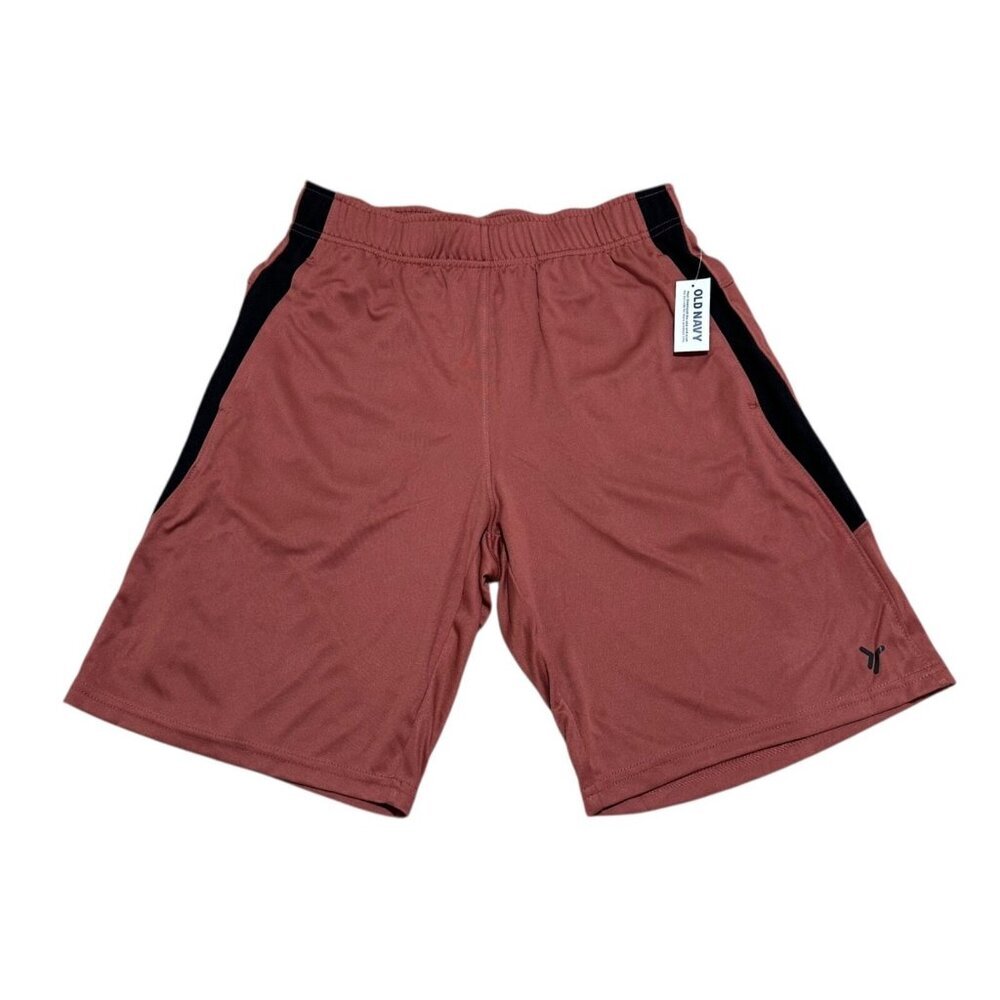 Old Navy Mens XS Active‎ Go-Dry Mesh Shorts Clay Red Black Stripe NWT NEW
